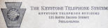 Closeup of Keystone Telephone Co. Return Address