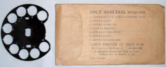 Back of Sani-Dial Package Click picture for Closeup